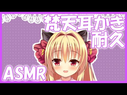 【ASMR】梵天耳かきと囁き耐久【ear cleaning/whispering】