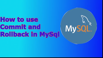 How to use COMMIT and ROLLBACK in MySql | MySql | TCL Command