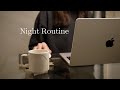 Night routine  slow and productive evening  easy tofu dish  slow living