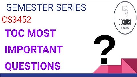 TOC  Important Questions for Semester in Tamil (CS3452)