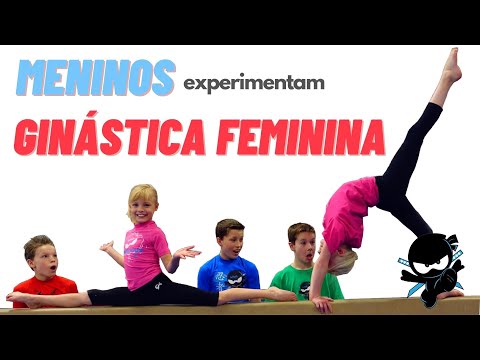 Meninos fazem prova para ginástica feminina | Desafio infantil | Esportes para crianças