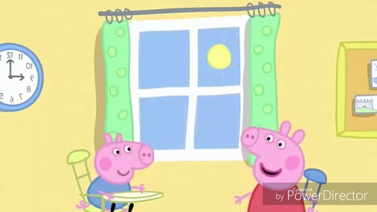 a Peppa piace cacare nelle pozzanghere