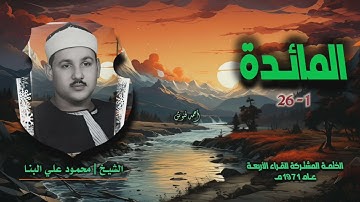 الشيخ محمود علي البنا | سورة المائدة 1-26 | ختمة القراء الأربعة المشتركة