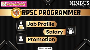 RPSC Programmer Vacancy Job Profile, Salary, Promotion Complete Details | Must Watch #rpscprogrammer