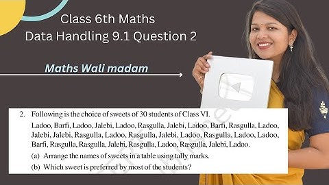 Class 6 Maths Chapter 9 Exercise 9.1 Data Handling Question 2 | Class 6 Maths