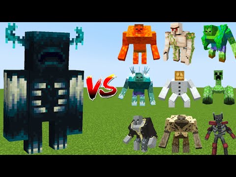 Warden vs All Mutant Mobs || Minecraft Mob Battle