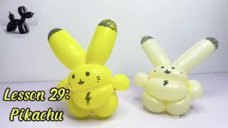 Pikachu - Lesson 29 How to make balloon animas