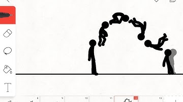 stickman front flip animation video with flipaclip