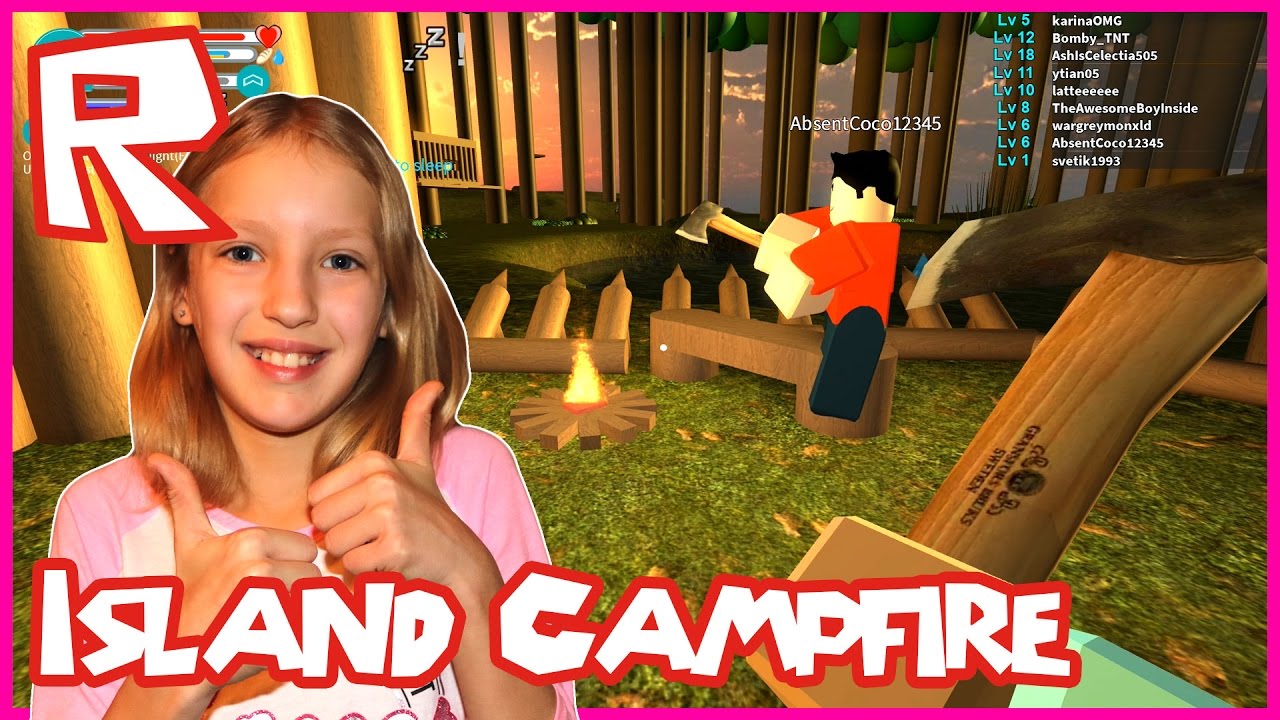 Building A Campsite With Friends Roblox Island Youtube