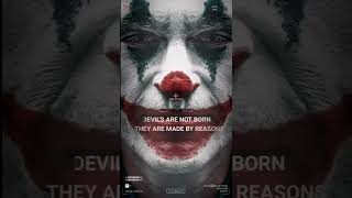 Joker Rules | Devil are not born |Joker Attitude Status | #jokerwhatsappstatus
