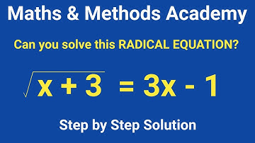 How to solve a Radical Equation? | How to solve Polynomials? | Step by Step Algebra Tutorial