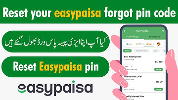 How to reset easypaisa pin code || Easypaisa account pin reset || Easypaisa account pin forgot
