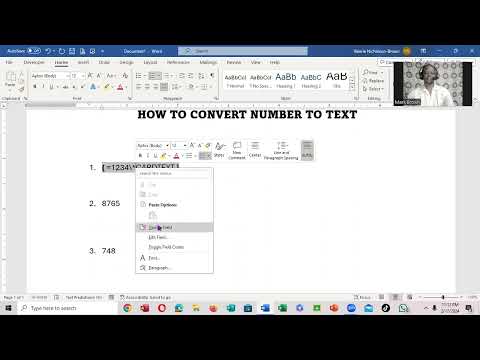 How to convert number to words in Microsoft word document?