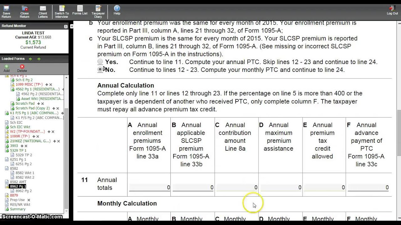 example of form 8962 filled out