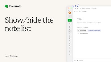 Show/hide your note list for better focus