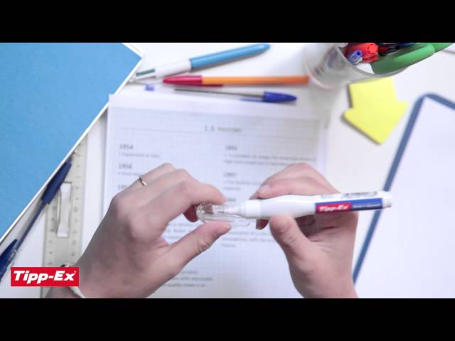 Using correction pen Tipp-Ex Shake'n Squeeze - 2014 video 