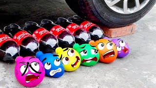 Crushing Crunchy \& Soft Things by Car | Experiment Car vs Coca Cola, Different Fanta, Mtn Dew, Pepsi