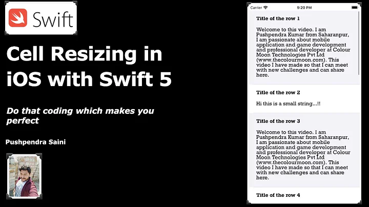 Adjust cell size in iOS with Swift 5