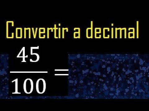 Vídeo: Com s'escriu 45 com a decimal?