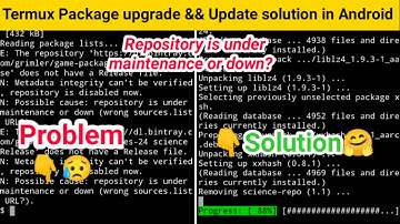 Repository is under maintenance or down in termux || package not update and upgrade