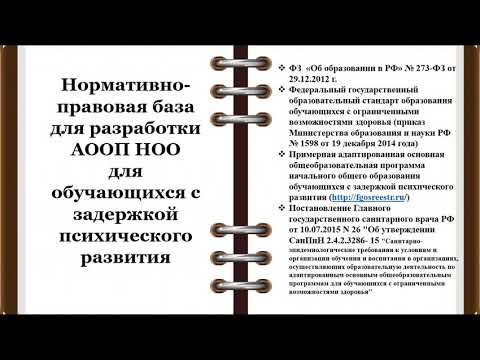 Разработка адаптированных образовательных программ с детьми с ЗПР