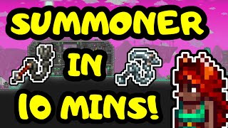 SUMMONER IN 10 MINUTES! Terraria 1.4 Expert Summoner Progression Guide! Summoner Loadout Guide! screenshot 3