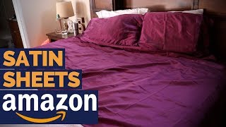 BEST AMAZON SATIN SHEETS? - Honeymoon Sheets Review