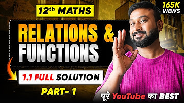 Class 12 Maths NCERT | Ch 1 Relations & Functions Ex 1.1 Solution Part 1 | 2026 | VidyaWise
