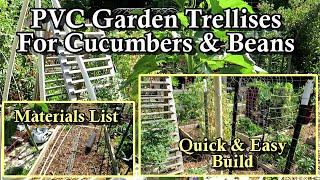 How to Make a Cucumber &amp; Bean Trellis for Your Garden: Easy &amp; Quick Build, Mobile, and Inexpensive
