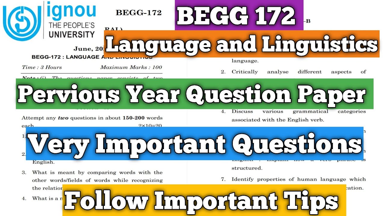 BEGG 172 Pervious Year Question Paper BEGG 172 Important Question BEGG