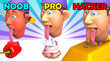 NOOB vs PRO vs HACKER in Lick Runner