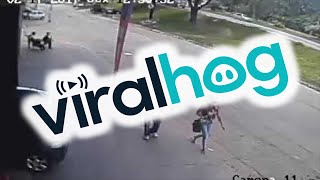 Pedestrian Struck By Tire Viralhog