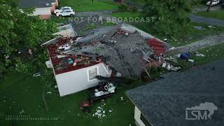 05-13-24 Sulphur, Louisiana Tornado Damage -Gas Station Destroyed - Roof Damage - Drone.mov