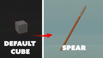 Low Poly Spear Blender Tutorial For Beginners!