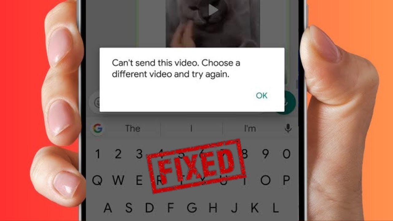 How to fix can't send this video choose a different video and try again ...