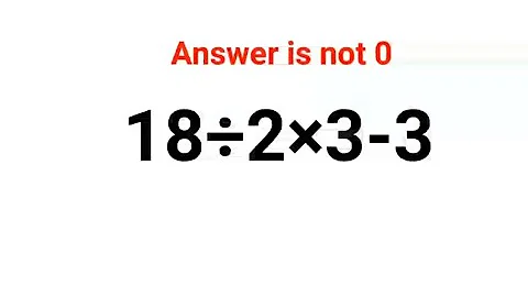 18÷2×3-3 The answer is not 0. Many got it wrong!  Ukraine Math Test #math #percentages #ukraine