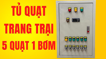 Tủ điều khiển 5 quạt 1 bơm cho trang trại tự động 4 kênh nhiệt | Tu Dien DITICO