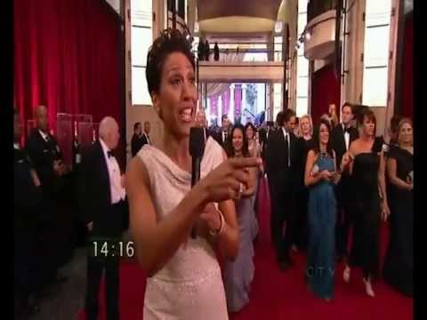 Funniest moment from the 84th Academy Awards. Robin Roberts at the 2012 Oscars Red Carpet show.