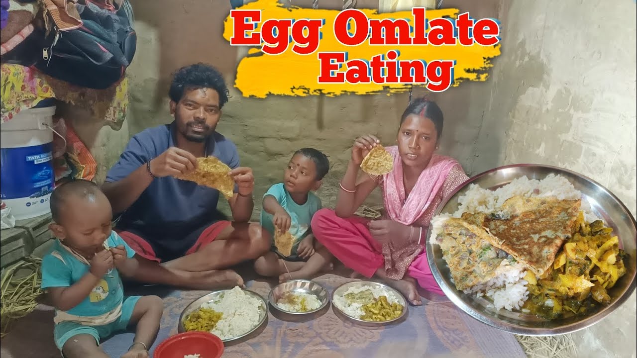 Egg Omlate with Vegetables Rice Eating Today's Lunch Eating 