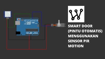 Pintu otomatis menggunakan sensor Gerak (Pir Motion) dengan platform Wokwi