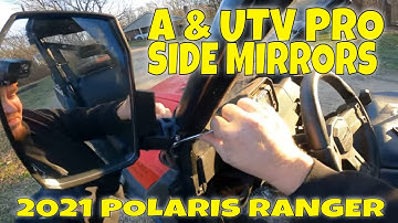 2021 Polaris Ranger side mirrors install from A & UTV Pro store.