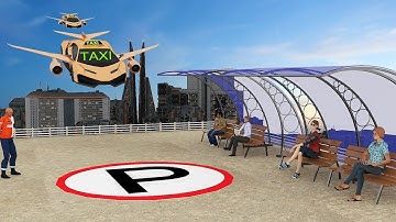 Future Flying Robot Car Taxi Cab Transport Games - Kids Game for Free