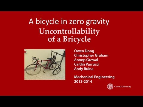A bicycle in zero gravity is unrideable (The bricycle).
