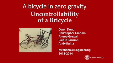 A bicycle in zero gravity is unrideable (The bricycle).