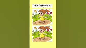 Find the 3 Differences 🧩 #dop2 #puzzle #braintest #braingames #youtubeshorts #shorts