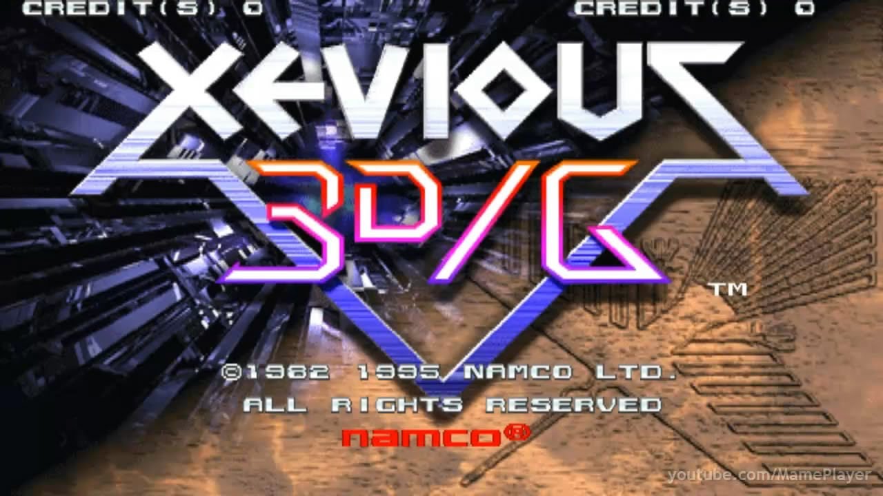 Xevious 3D/G 1995 Namco Mame Retro Arcade Games