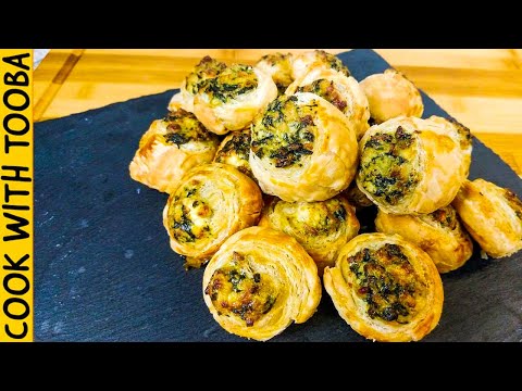 CHICKEN SPINACH CHEESE GREEK ROLLS. چکن اسپینچ چیز گریک رولز