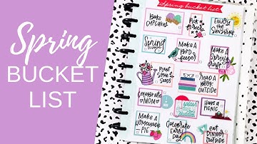 SPRING BUCKET LIST | Happy Planner Page
