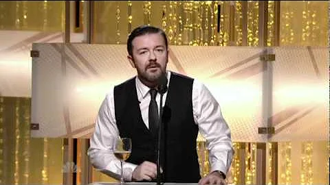 Golden Globes 2011 - Ricky Gervais Introduces Robe...