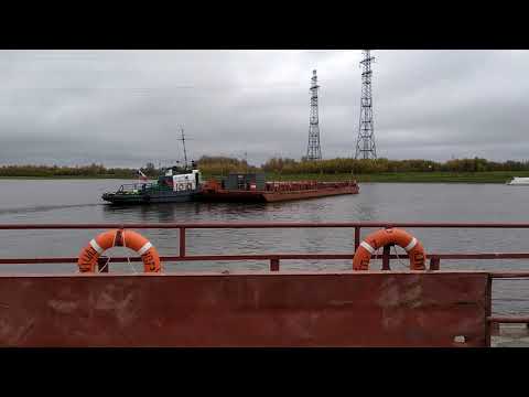 Переправа через Обь осенью.